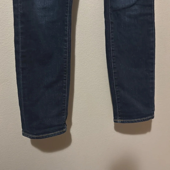 PAIGE skyline ankle peg jeans size 27 EUC dark wash premium denim emery blue - Picture 3 of 13